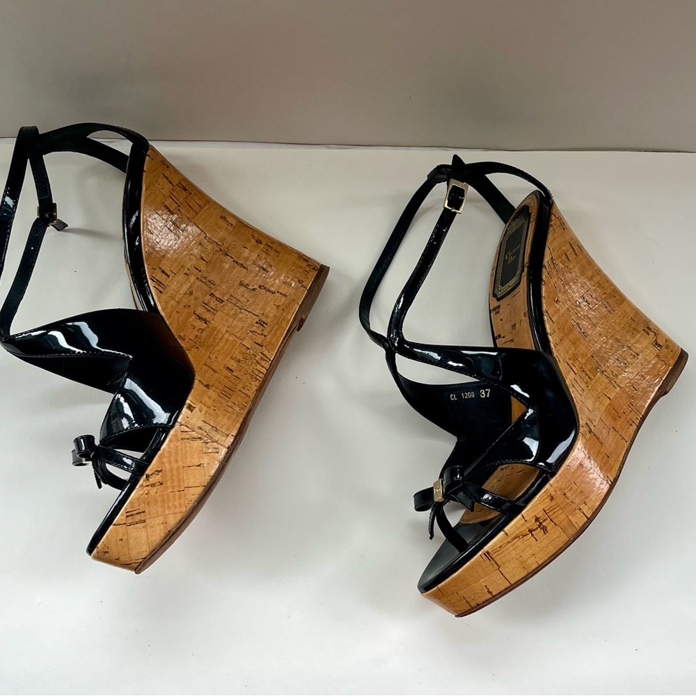Christian Dior Starlet Cork Platform Shoes